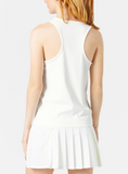 Camiseta sin mangas favorita con espalda cruzada para mujer (Blanco)