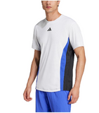 Adidas Mens Pro Freelift Tennis Top White and Lucid Blue