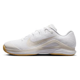 Men's Zoom Vapor 12 Tennis Shoes White and Lt Orewood Brown