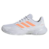 Women's CourtJam Control 3 Tennis Shoes Core White and Beam Orange