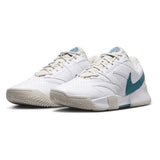 Men's Court Lite 4 Tennis Shoes White and Smokey Blue