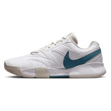 Men's Court Lite 4 Tennis Shoes White and Smokey Blue