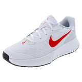 Men's Vapor Lite 3 Tennis Shoes White and Lt Crimson