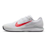 Men's Zoom Vapor 12 Tennis Shoes White and Lt Crimson