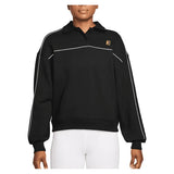Women's Court Collection Long Sleeve Fleece Tennis Top Black
