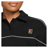 Women's Court Collection Long Sleeve Fleece Tennis Top Black