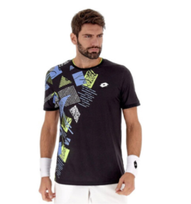 Camisa Lotto Tech 1-D5 Tee Caballero (Negra)