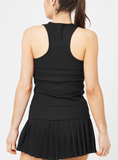 Camiseta sin mangas favorita con espalda cruzada para mujer (negro)