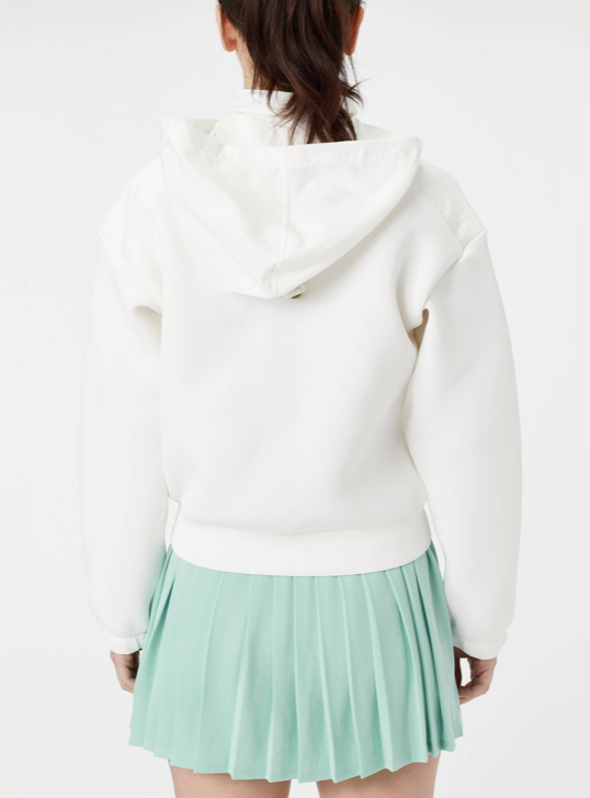 Chaqueta Lacoste con cremallera mujer (blanco)