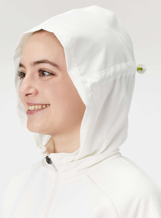 Chaqueta Lacoste con cremallera mujer (blanco)