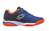 Tenis Lotto Mirage 300 III Juniors Azul/Blanco/Dorado MULTIPISTA