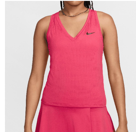 Nike Womens Court Victory Tennis Tank Aster Pink and Black