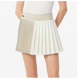 Lacoste Women's Ultra-Dry Stretch Tennis Skort Hammam and White