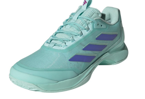 Adidas Womens Avacourt 2 Tennis Shoes Semi Flash Aqua and Cobalt Blue