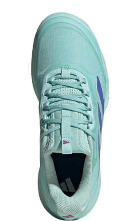 Adidas Womens Avacourt 2 Tennis Shoes Semi Flash Aqua and Cobalt Blue