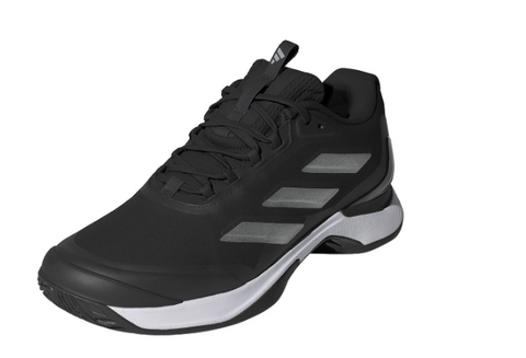 Adidas Women's Avacourt 2 Tennis Shoes Black and Silver Metallic