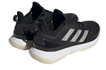 Adidas Dama adizero Ubersonic 4.1 Tennis Shoes Black and Silver Metallic