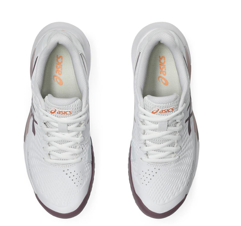 Asics Womens Gel-Challenger 14 Tennis Shoes White and Dusty Mauve