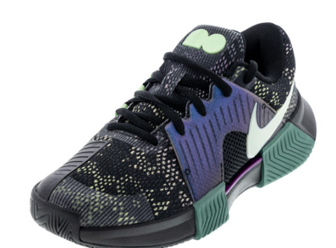 Nike Women's Zoom GP Challenge 1 Osaka Tennis Shoes Black and Vapor Green