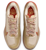 Nike Women's Air Zoom Vapor 11 Premium Tennis Shoes Sanddrift and Metallic Gold