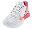 Nike Womens Air Zoom Vapor Pro 2 Tennis Shoes White and Crimson Tint