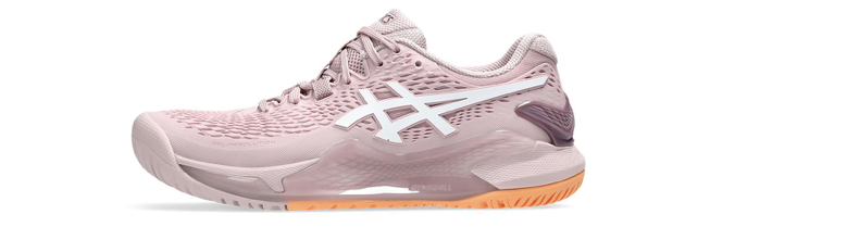 Asics Womens Gel-Resolution 9 Tennis Shoes Watershed Rose and White
