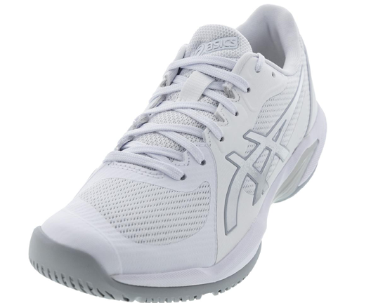 Asics Womens Solution Swift FF 2 Tennis Shoes White and Pure Silver