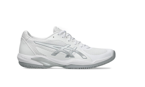 Asics Womens Solution Swift FF 2 Tennis Shoes White and Pure Silver