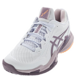 Asics Womens Court FF 3 Tennis Shoes White and Watershed Rose