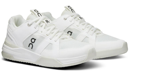 On Women's The Roger Clubhouse Pro Tennis Shoes Undyed White and Ice