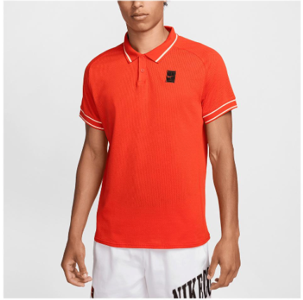 Nike Mens Heritage Tennis Polo Picante Red