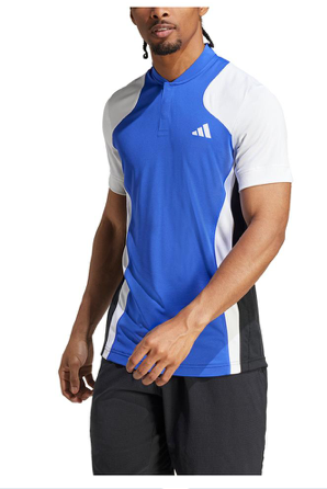 Adidas Mens Pro Freelift Tennis Polo Lucid Blue and White