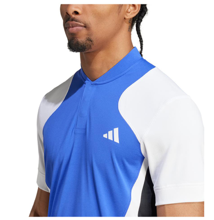 Adidas Mens Pro Freelift Tennis Polo Lucid Blue and White