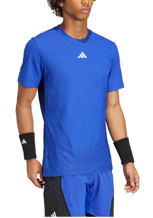 Adidas Mens Pro Airchill Tennis Top Lucid Blue and Black