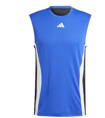 Adidas Mens Pro Tennis Tank Lucid Blue and Black