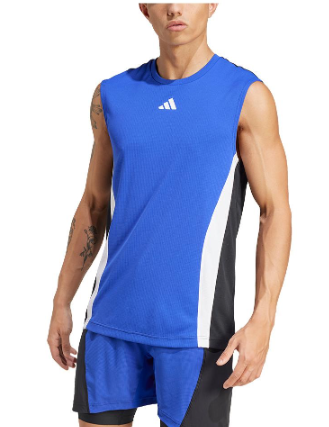 Adidas Mens Pro Tennis Tank Lucid Blue and Black