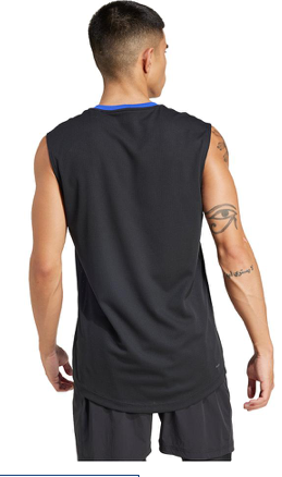 Adidas Mens Pro Tennis Tank Lucid Blue and Black