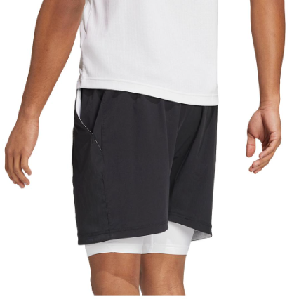 Adidas Mens Short and Tight Tennis Set White and Black
