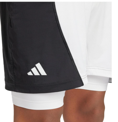 Adidas Mens Short and Tight Tennis Set White and Black