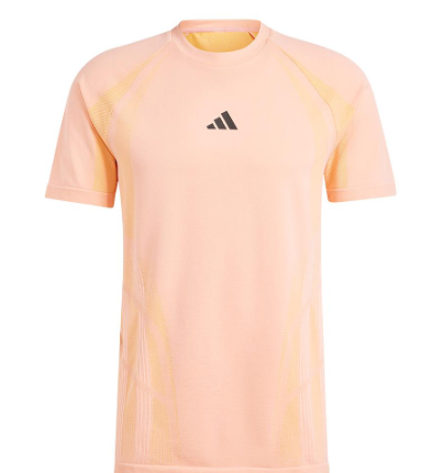 Adidas Mens Pro Seamless Tennis Top Semi Pink Spark and Pink Spark