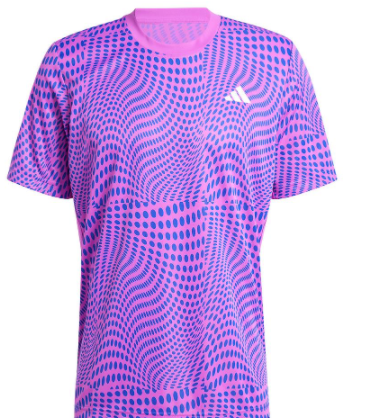 Adidas Mens Club Graphic Tennis Top Purple Burst and Lucid Blue