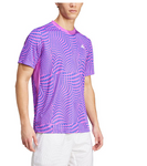 Adidas Mens Club Graphic Tennis Top Purple Burst and Lucid Blue