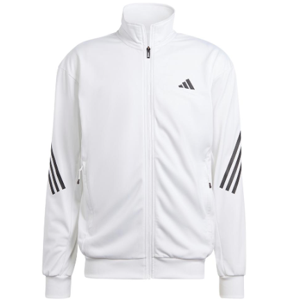 Adidas Mens 3S Knit Tennis Jacket White