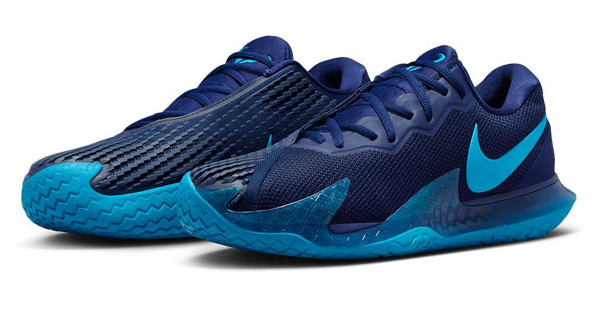Men`s Rafa Zoom Vapor Cage 4 Tennis Shoes Blue Void and Laser Blue
