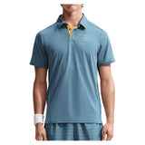 Men's Court Dri-FIT Advantage Tennis Polo Smokey Blue and White