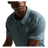 Men's Court Dri-FIT Advantage Tennis Polo Mineral Slate and White