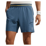 Men's Court Dri-FIT Advantage 6 Inch Tennis Short New Slate and Laser Orange
