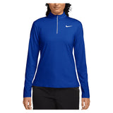 Women's Dri-FIT UV Victory 1/4-Zip Tennis Top Old Royal and White