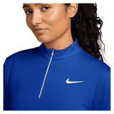Women's Dri-FIT UV Victory 1/4-Zip Tennis Top Old Royal and White