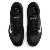 Mens Zoom Vapor 12 Clay Tennis Shoes Black and White
